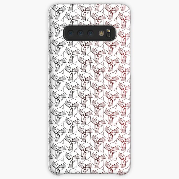 Black to Red Books All Over Pattern Samsung Galaxy Snap Case