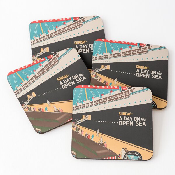 Item preview, The New Boat Train retro poster designed and sold by CorasPosters.