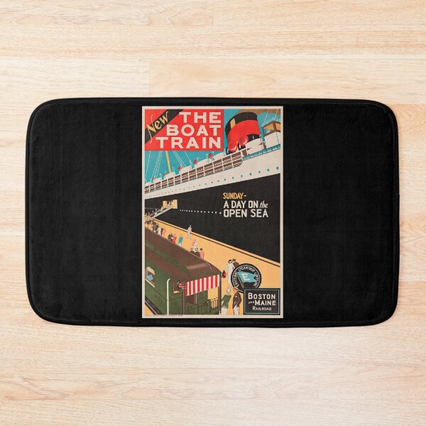 Item preview, The New Boat Train retro poster designed and sold by CorasPosters.