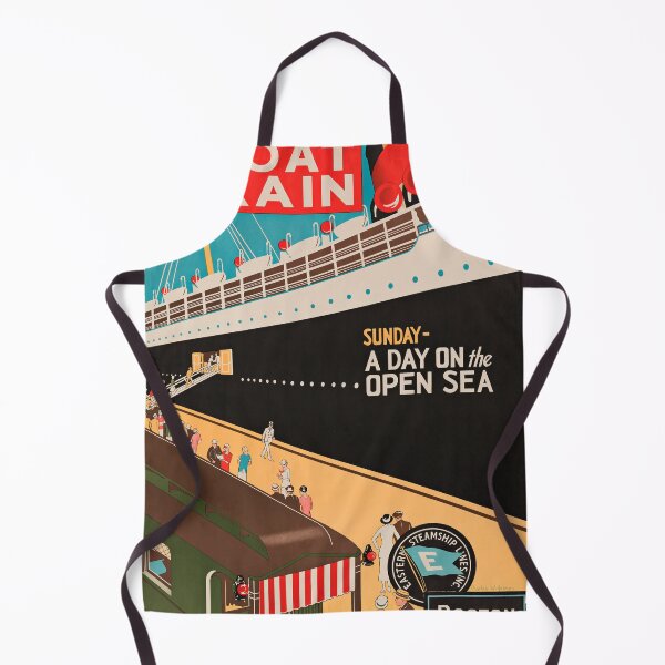 Item preview, The New Boat Train retro poster designed and sold by CorasPosters.
