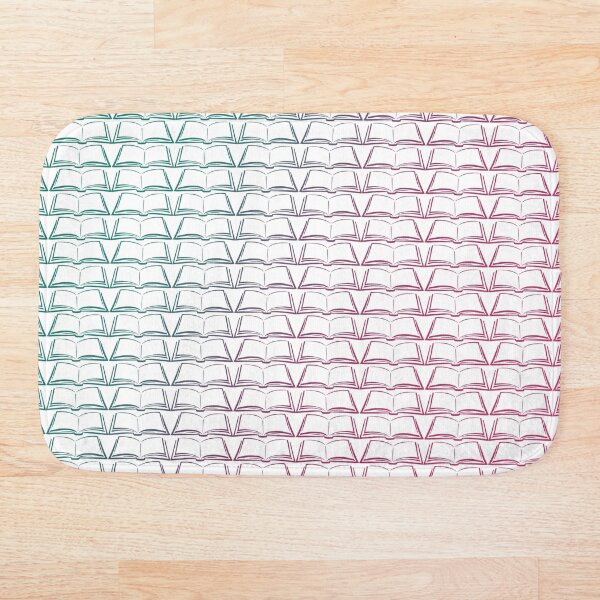 Open Books Colorful Pattern Bath Mat