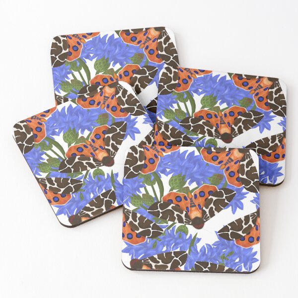 Item preview, Garden Tiger Moth and Cornflowers designed and sold by MeganSteer.