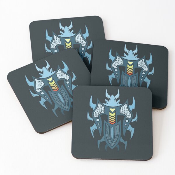 Item preview, Blue Shield With Yellow Ornaments designed and sold by Chubuter.
