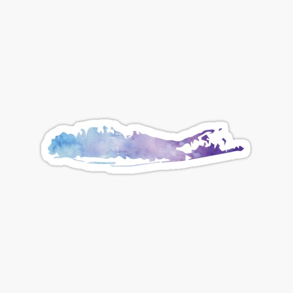Long Island Watercolor Sticker Sticker