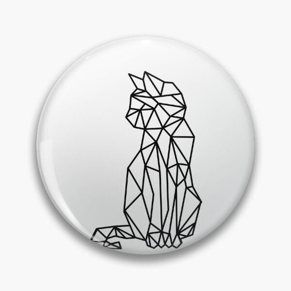 Artikelvorschau, Geometrische Katze entworfen und verkauft von One Line Aesthetics ♡.
