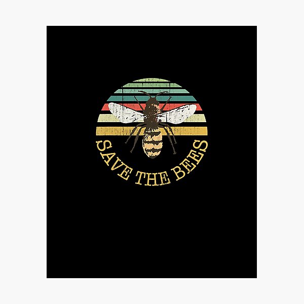 Bee BeeKeeper, Save the Bees Apiary Design T-Shirt Photographic Print
