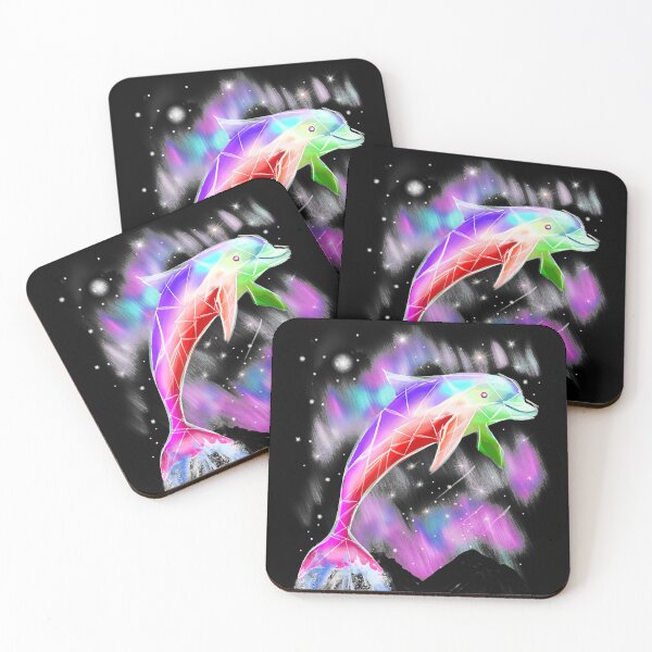 Item preview, Colorful Rainbow Pink Dolphin Ocean Galaxy Space Shirt designed and sold by CharlieWarren.