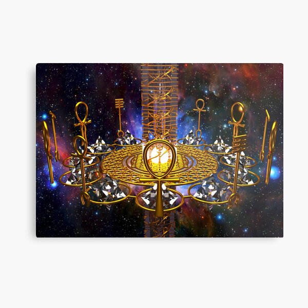 Ankh DNA Repair Healing Code Metal Print
