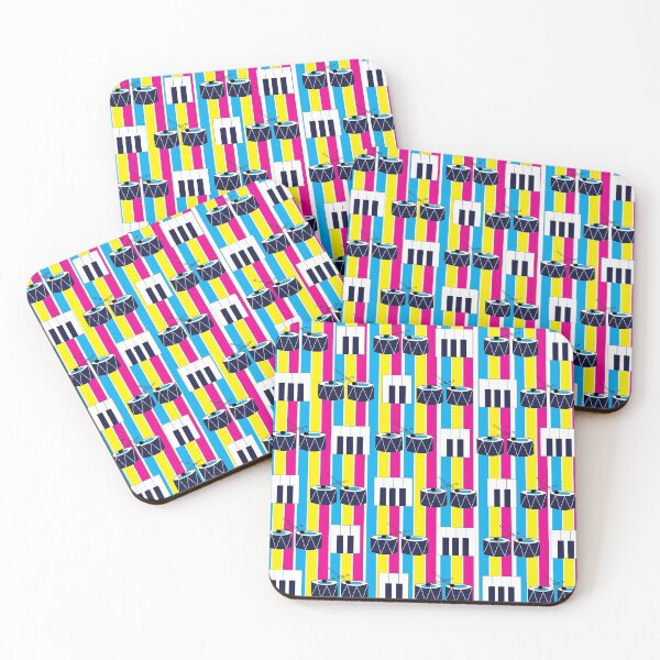 Item preview, Musical Drums Piano Keys Colorful Stripe Pattern designed and sold by Nisha Prabhu.