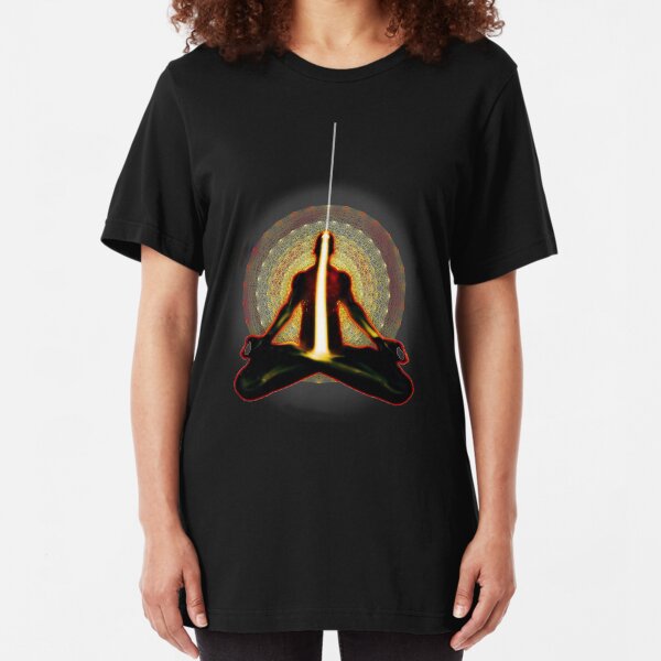 receiving light (meditator) Slim Fit T-Shirt