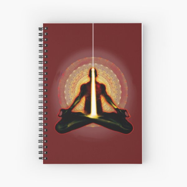 receiving light (meditator) Spiral Notebook