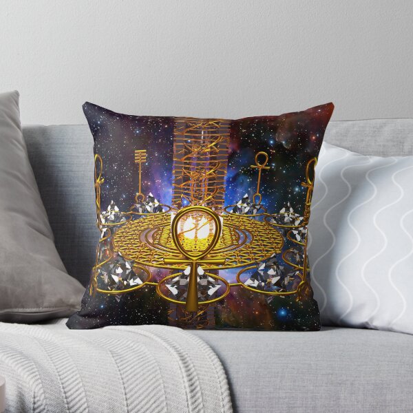 Ankh DNA Repair Healing Code Throw Pillow