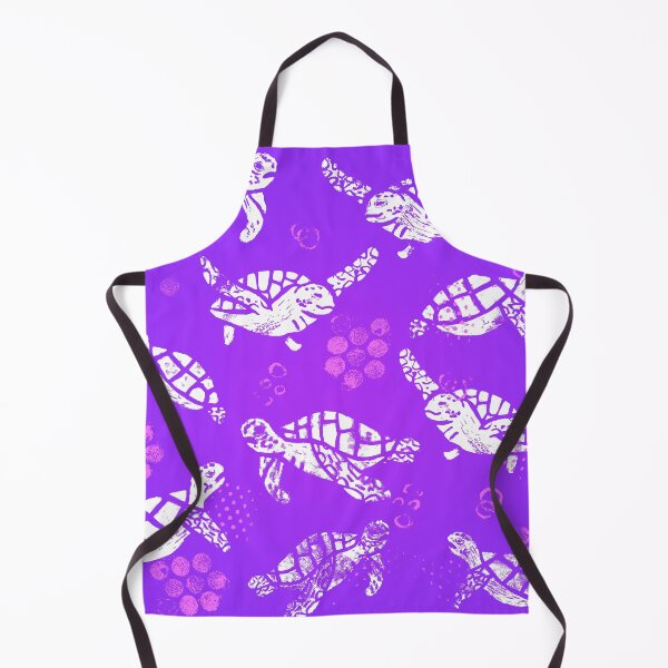 Item preview, White turtle print on purple designed and sold by Dibujo Divertido.