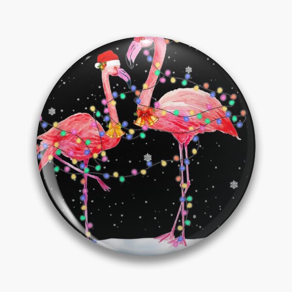 Item preview, Flamingo-Christmas-Tree-Santa-Hat-Xmas-Light-Merry-Christmas- designed and sold by vvhdvoj49.
