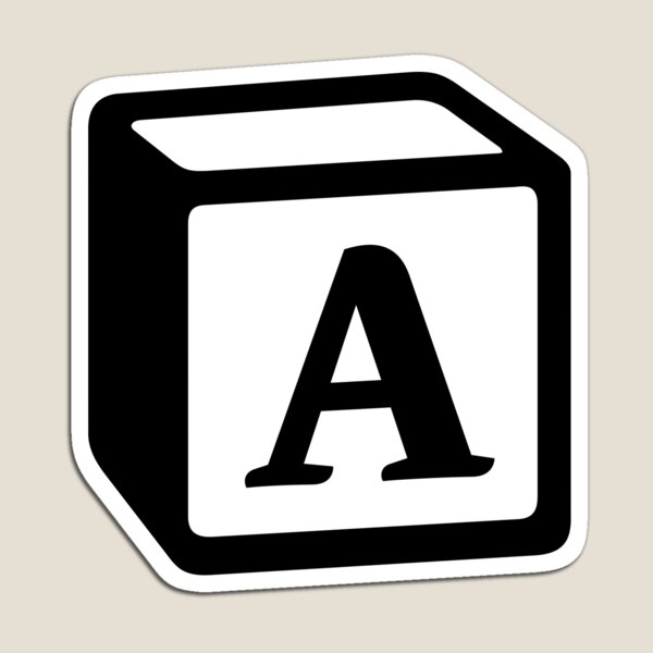 Letter "A" Block Personalised Monogram Magnet