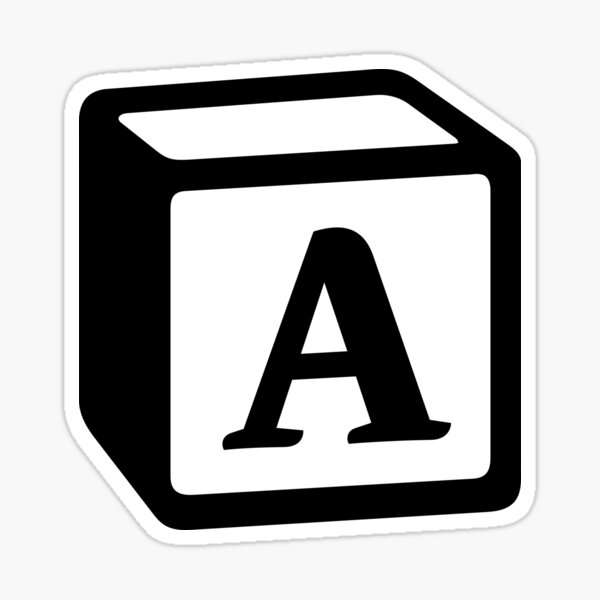 Letter "A" Block Personalised Monogram Sticker
