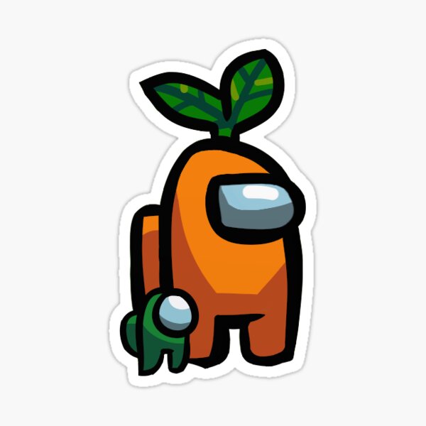 Among Us Orange Pet Stickers | Redbubble