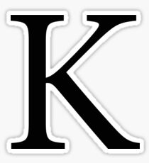 Kappa Greek Letter Sticker