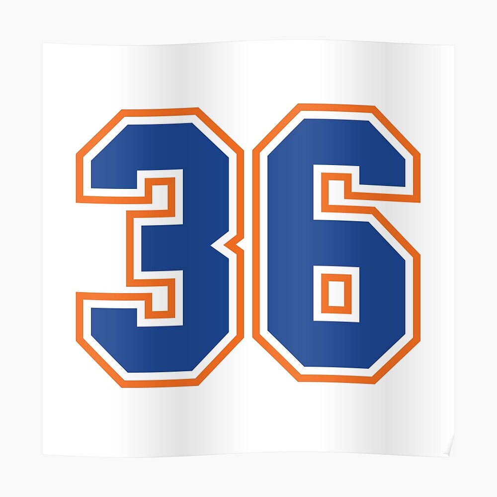 Sports Number 6 Jersey Six Orange Sticker for Sale by elhefe