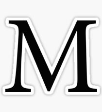 Mu Greek Letter Sticker
