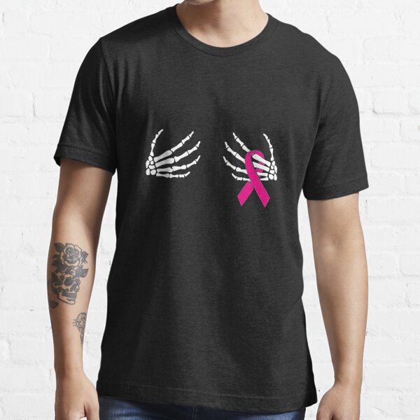 Skeleton Hands Pink Ribbon Hoodies Breast Cancer Save The Boobies Sweatshirts