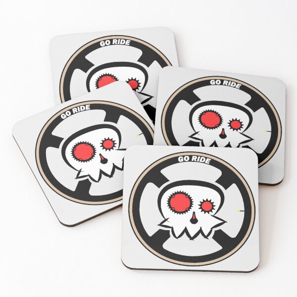 Item preview, Black Skull in Bicycle Wheel for Halloween designed and sold by RabeDesigns.