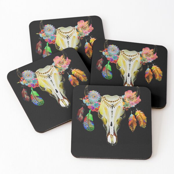 Item preview, Bohemian Steer Boho Desert Chic Cattle Cow Skull T-Shirt designed and sold by EliseJenkins.