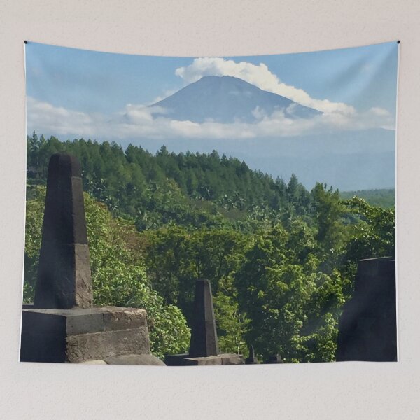 Item preview, Mount Merapi from Borobudur Temple Java Indonesia designed and sold by HolidayTees.