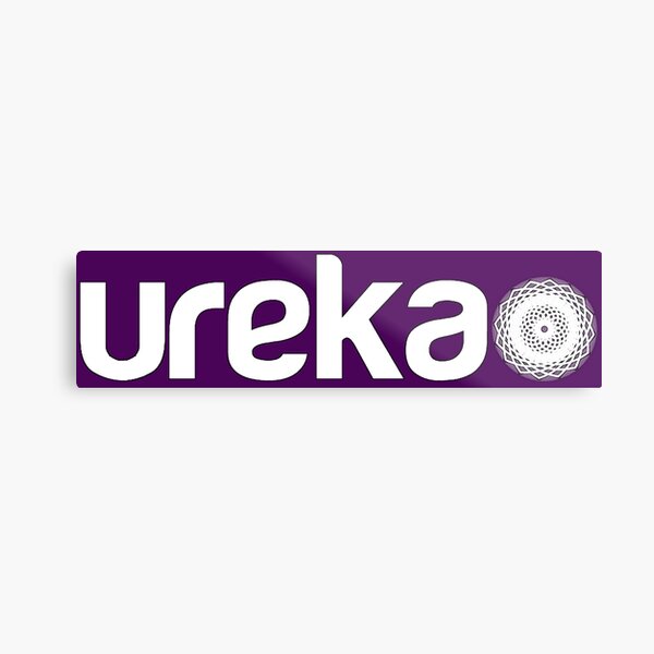 ureka: earth heart community - logo (white) Metal Print