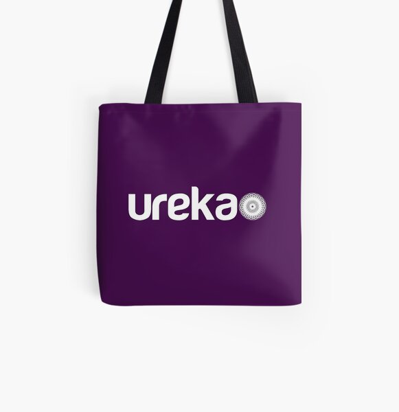 ureka: earth heart community - logo (white) All Over Print Tote Bag