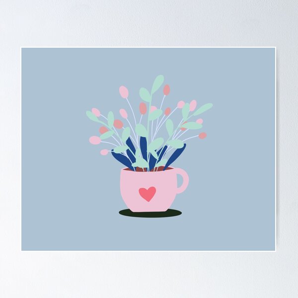 Item preview, Cup and flowers. Amore designed and sold by MareMars.