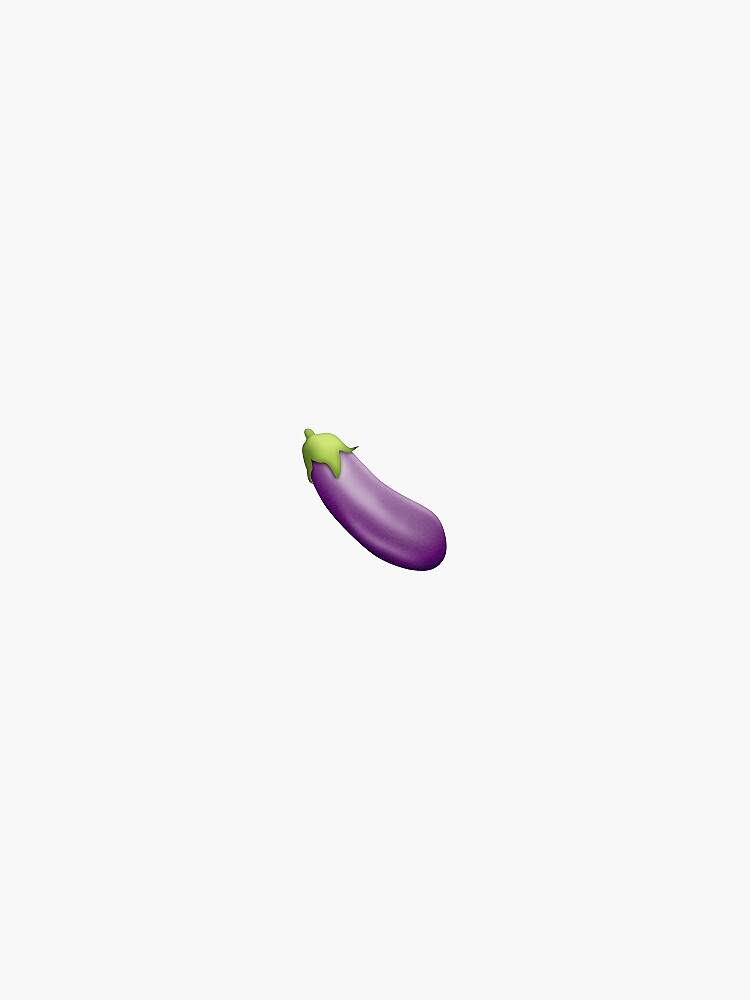 Aubergine Eggplant Emoji Sticker By Techstickers Redbubble