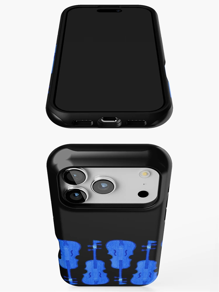Thumbnail 3 of 4, iPhone Case, Blue Cello Pattern designed and sold by RDBcreations.