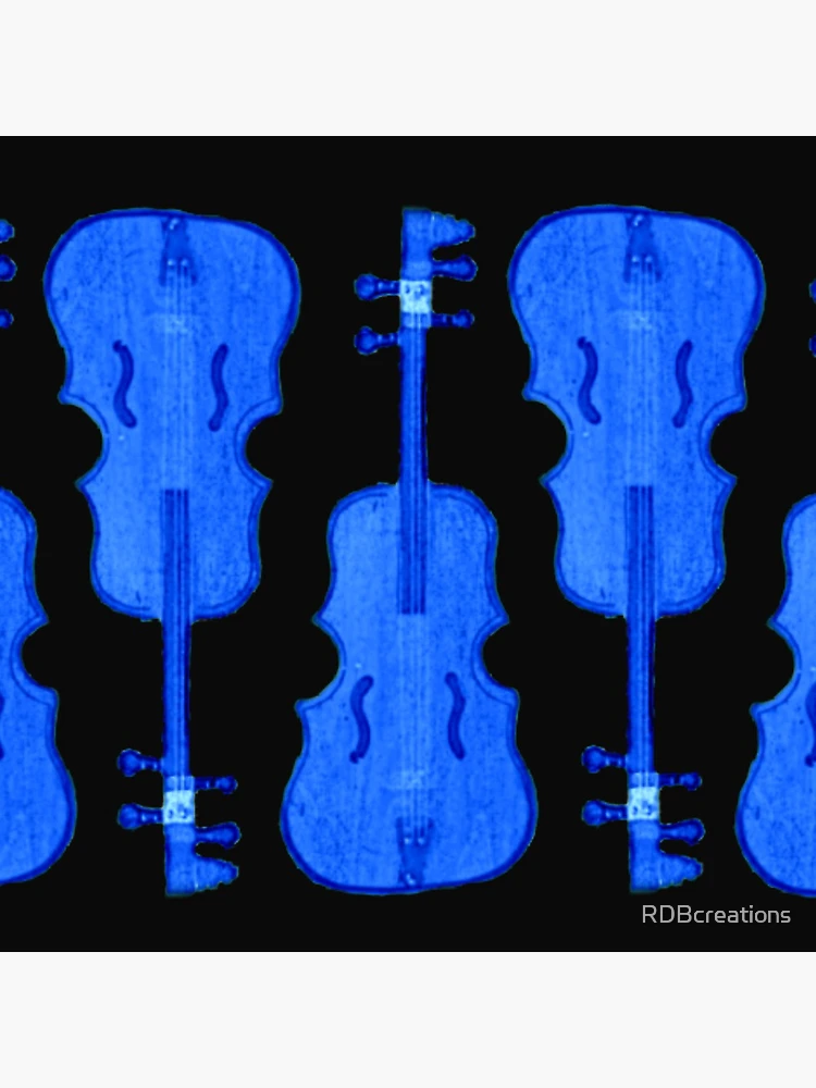 Thumbnail 4 of 4, Clock, Blue Cello Pattern designed and sold by RDBcreations.
