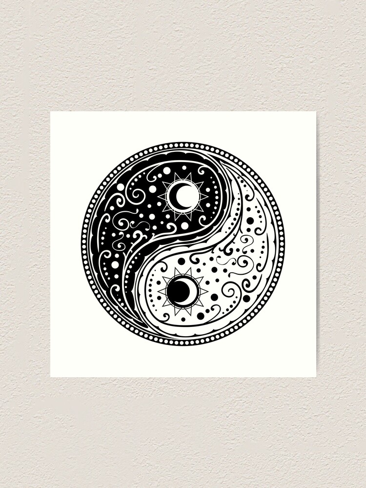 "Yin yang paisley design" Art Print by AnnArtshock Redbubble