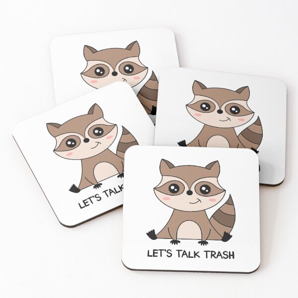 Item preview, Raccoon "LET'S TALK TRASH" designed and sold by TashaVector.