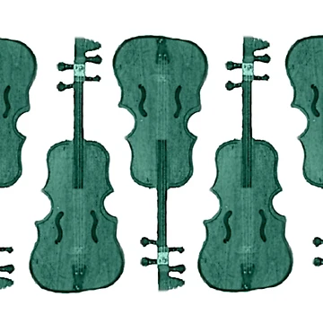 Artwork thumbnail, Green Cello Pattern by RDBcreations