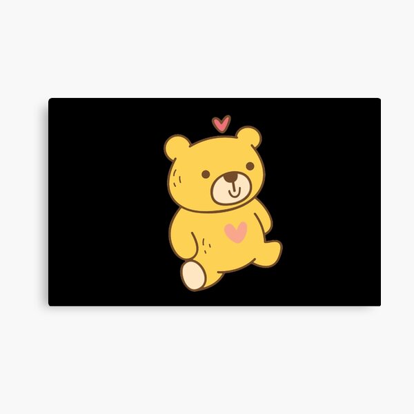 Yellow Teddy Bear Canvas Print