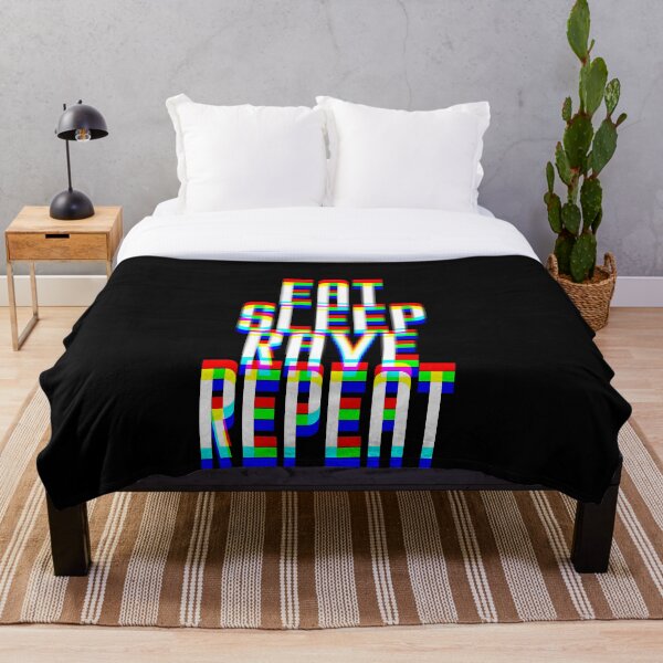 Aperçu de l'œuvre Eat Sleep Rave Repeat Techno créée et vendue par Bigup.