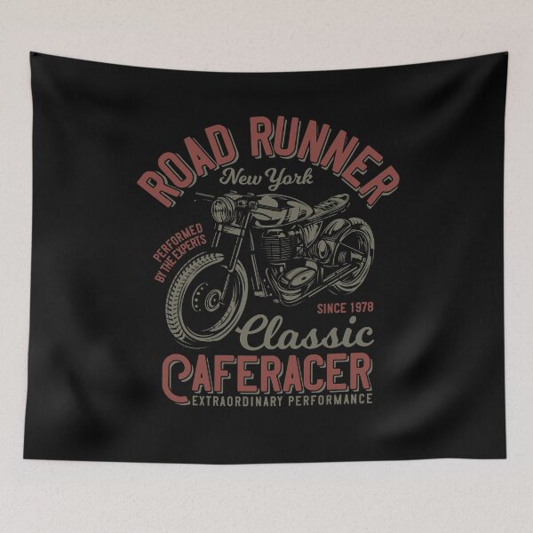 Item preview, Motorcycle Vintage Road Runner Classic Custom Race designed and sold by Two Left Hands Design.
