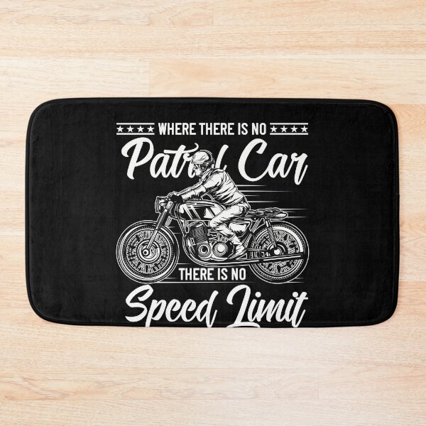 Item preview, No Petrol Car No Speed Limit Motorcycle Race Retro designed and sold by Two Left Hands Design.