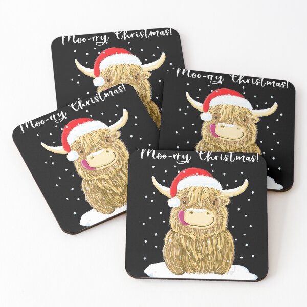 Item preview, Highland Cow Merry Christmas Snow T-shirt designed and sold by EliseJenkins.