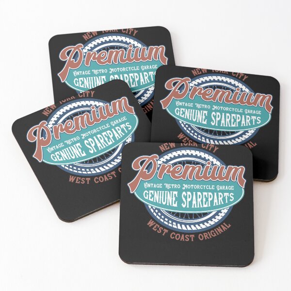 Item preview, Retro Motif Motorcycle Shop Premium Spare Parts designed and sold by Two Left Hands Design.