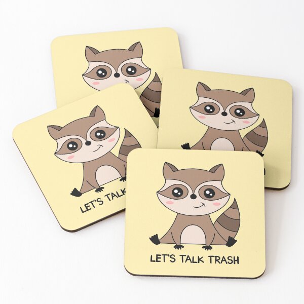 Item preview,  "LET'S TALK TRASH" Cute Raccoon designed and sold by TashaVector.