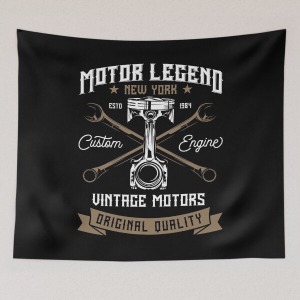 Item preview, Retro Logo Motorcycle Shop Piston Wrench designed and sold by Two Left Hands Design.