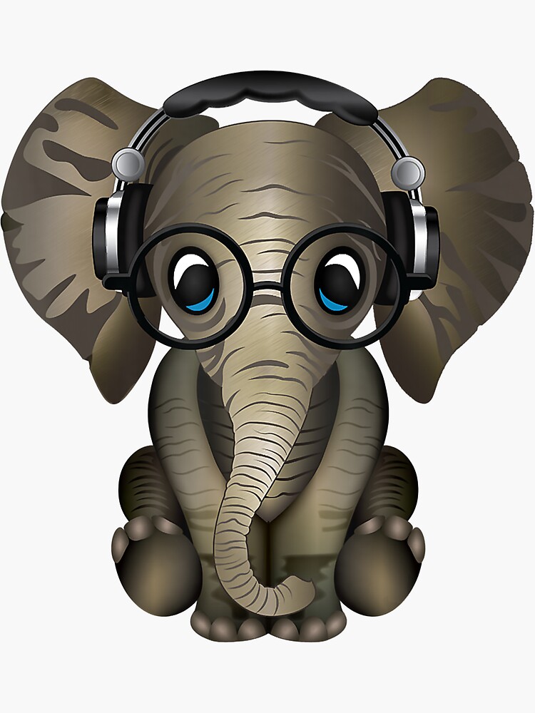 Baby Elephant Dj Wearing Headphones & Glasses Gift Shirt Baby Elephant Dj Wearing Headphones & Glasses Gift Shirt