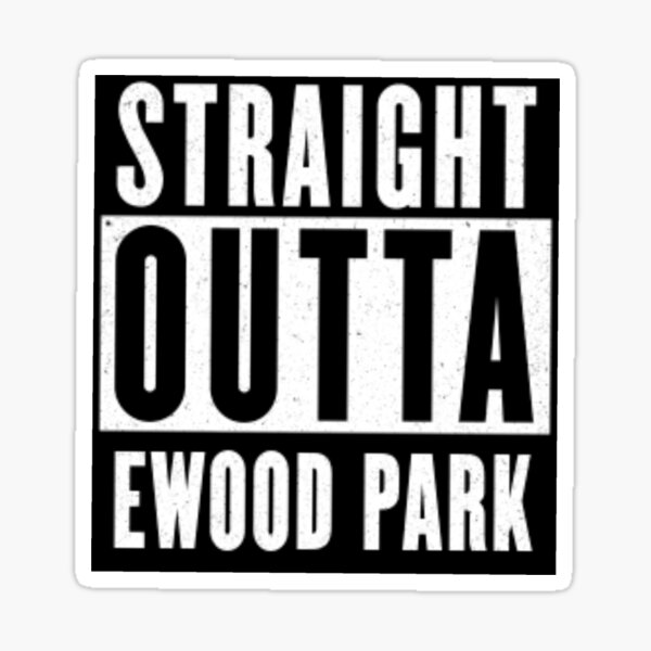 Straight Outta Ewood Park - Inspired By Blackburn Rovers! Design by Be More Chill Apparel Sticker