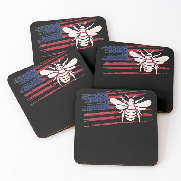 Item preview, Bee US American Flag Wasp 4th Of July Ant Insect USA Gift T-Shirt designed and sold by EveElliott.