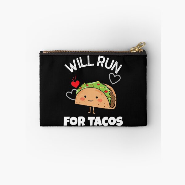 Item preview, Will Run For Tacos - Cute Funny Taco Character designed and sold by ChaseCoClothing.