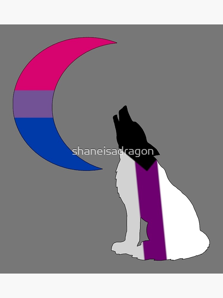 Bi Demisexual Pride Wolf And Moon Canvas Print By Shaneisadragon Redbubble 3010